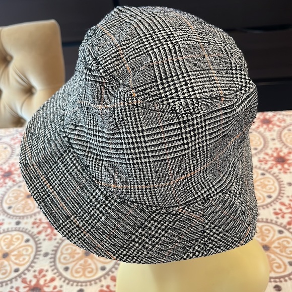 AIME LEON DORE LADIES BLACK WHITE ORANGE TWEED BUCKET HAT-L/XL - Picture 5 of 11
